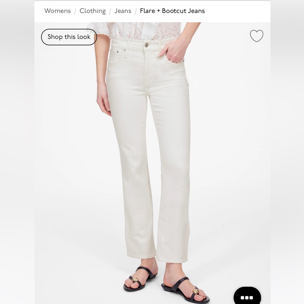 Madewell Women's Mid Rise Kick Out Crop